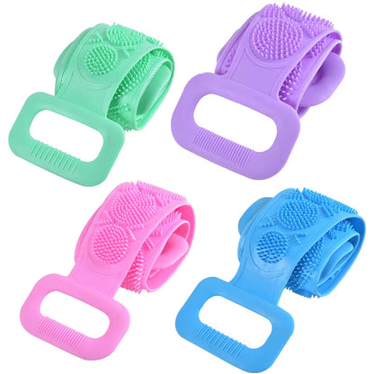 Body Silicone Brush Scrub Body Exfoliating Sponge Brush Bathroom Shower Back Brush Bath Scrub Clean Tool Stain Removal Bath Belt