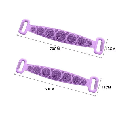 Body Silicone Brush Scrub Body Exfoliating Sponge Brush Bathroom Shower Back Brush Bath Scrub Clean Tool Stain Removal Bath Belt